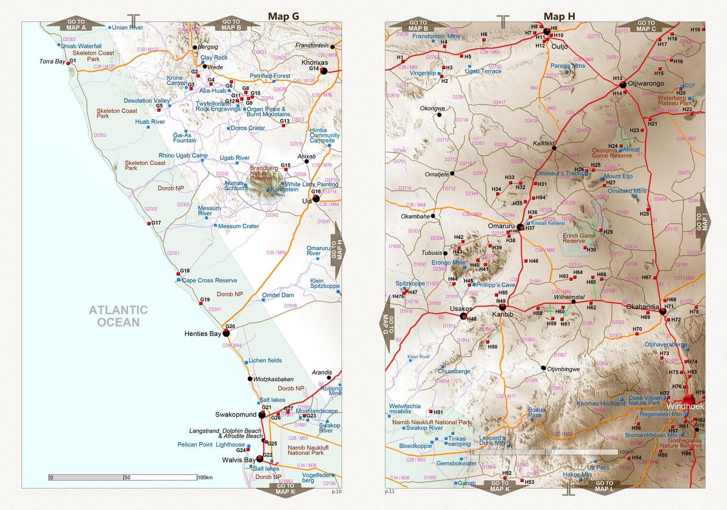 Bild: 9783947895427 | Detaillierte NAMIBIA Reisekarte - NAMIBIA ROAD MAP (1:1.160.000)