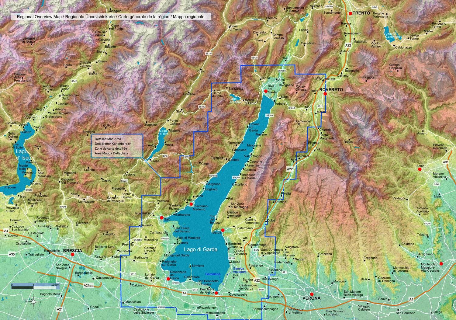 Bild: 9783947895106 | Gardasee - Lago di Garda (Maßstab 1:33.000) | Plessis (u. a.) | 2019