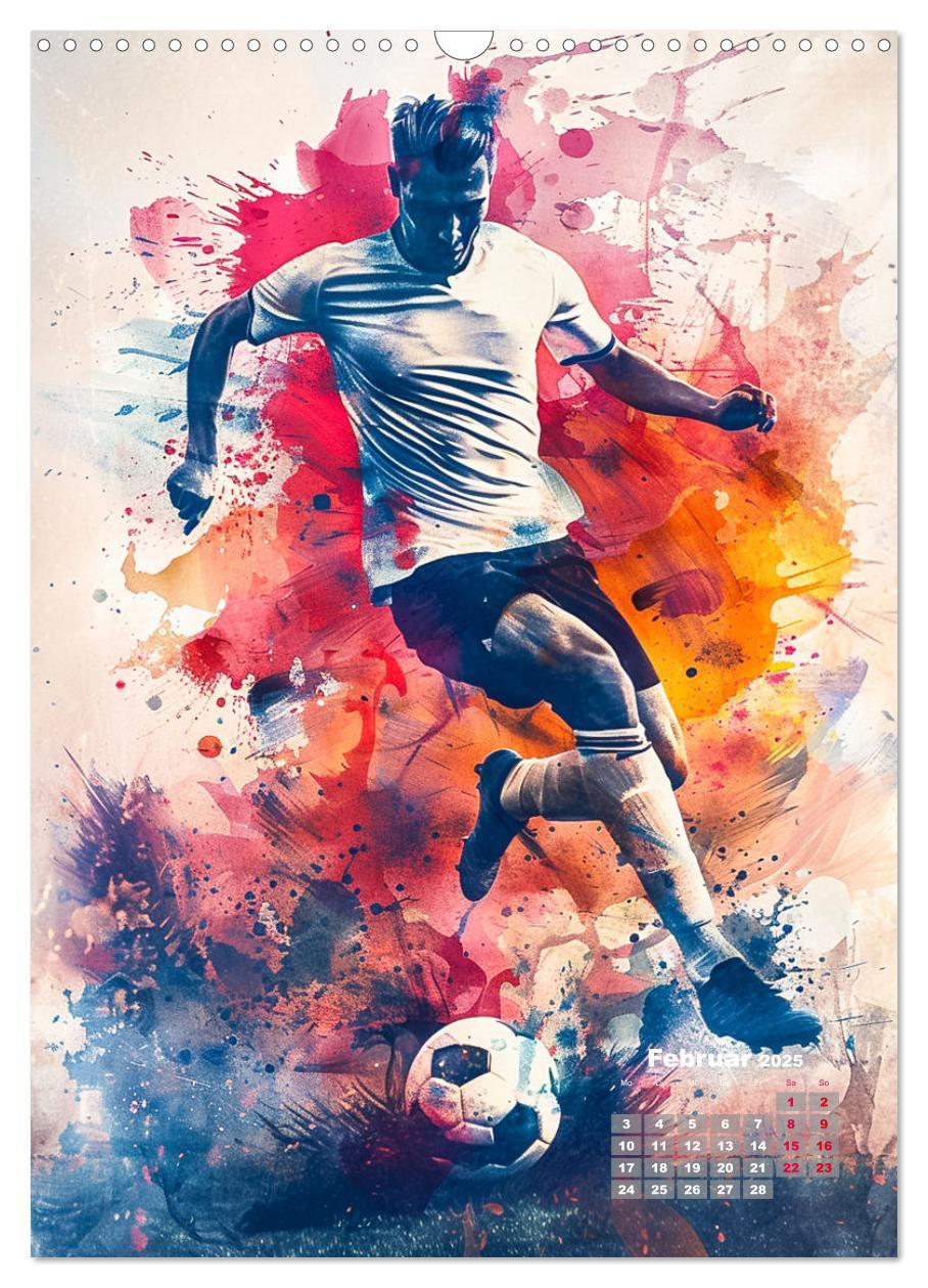 Bild: 9783457147177 | Fussball - Spieler in Action (Wandkalender 2025 DIN A3 hoch),...