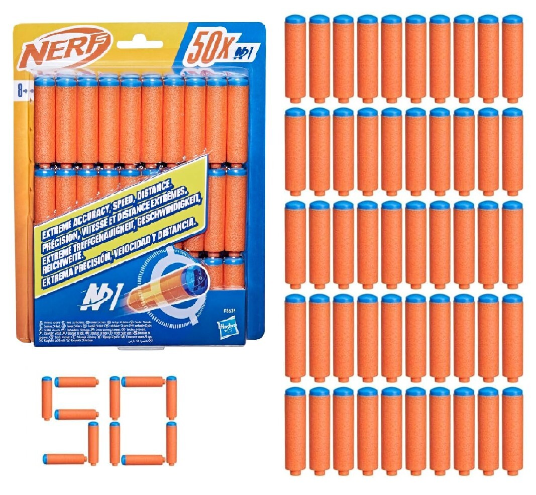 Cover: 5010996211385 | Hasbro F8639EU4 - Nerf N Series N1 Darts 50x, High-Perfomance...