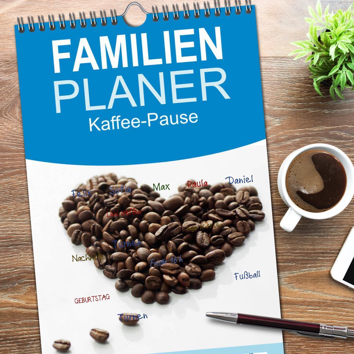 Bild: 9783457126332 | Familienplaner 2025 - Kaffee-Pause Terminkalender mit 5 Spalten...