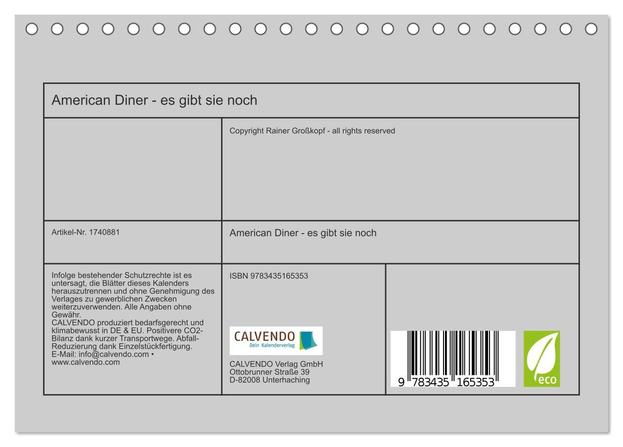 Bild: 9783435165353 | American Diner - es gibt sie noch (Tischkalender 2025 DIN A5 quer),...