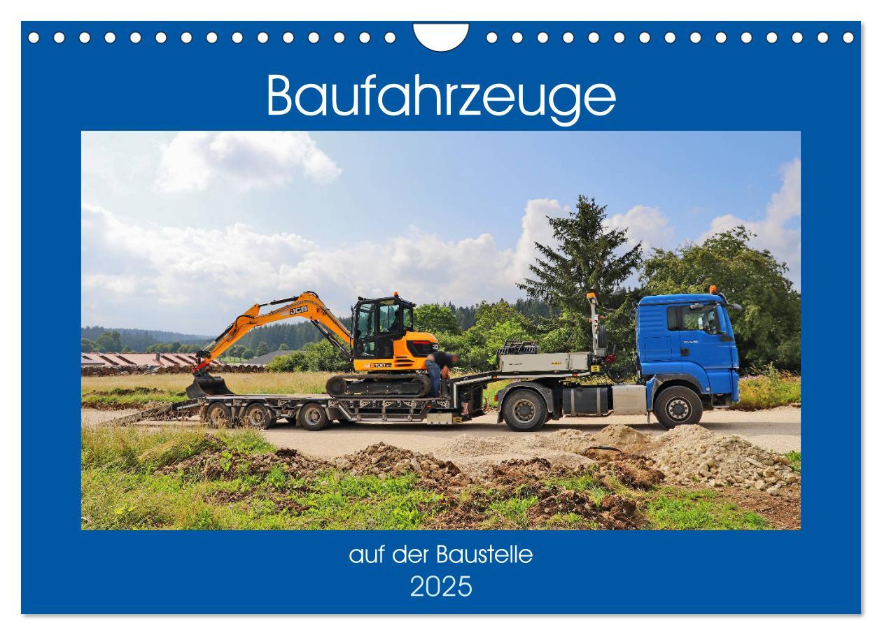 Cover: 9783435299270 | Baufahrzeuge auf der Baustelle (Wandkalender 2025 DIN A4 quer),...