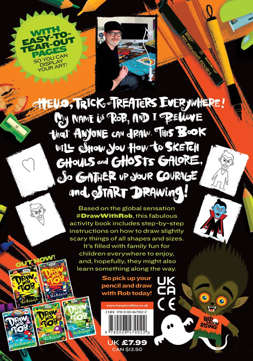 Rückseite: 9780008479022 | Draw With Rob at Halloween | Rob Biddulph | Taschenbuch | 64 S. | 2022