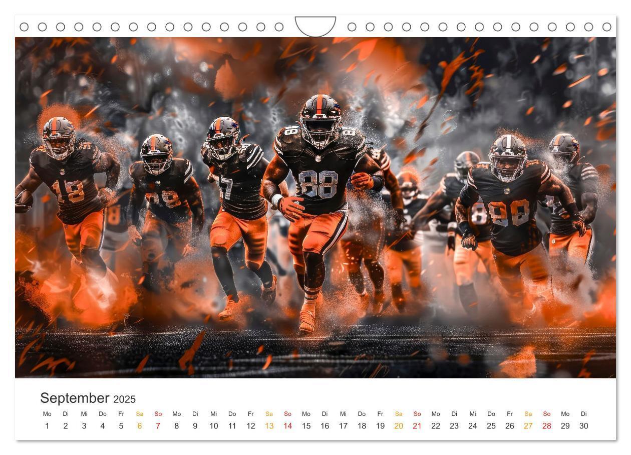 Bild: 9783383806520 | American Football - coole Momente (Wandkalender 2025 DIN A4 quer),...