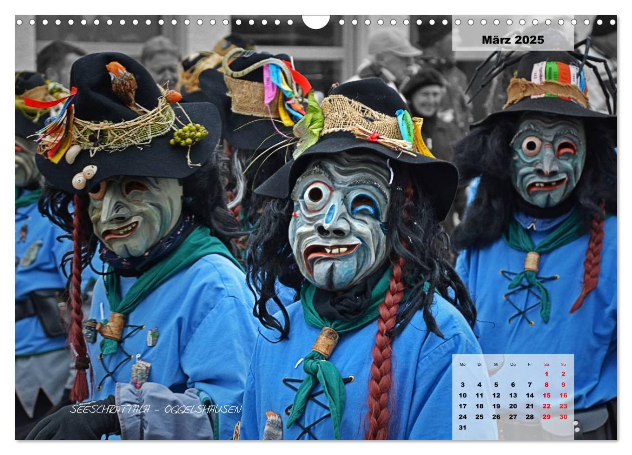 Bild: 9783435569137 | Schwäbisch alemannische Fasnet (Wandkalender 2025 DIN A3 quer),...