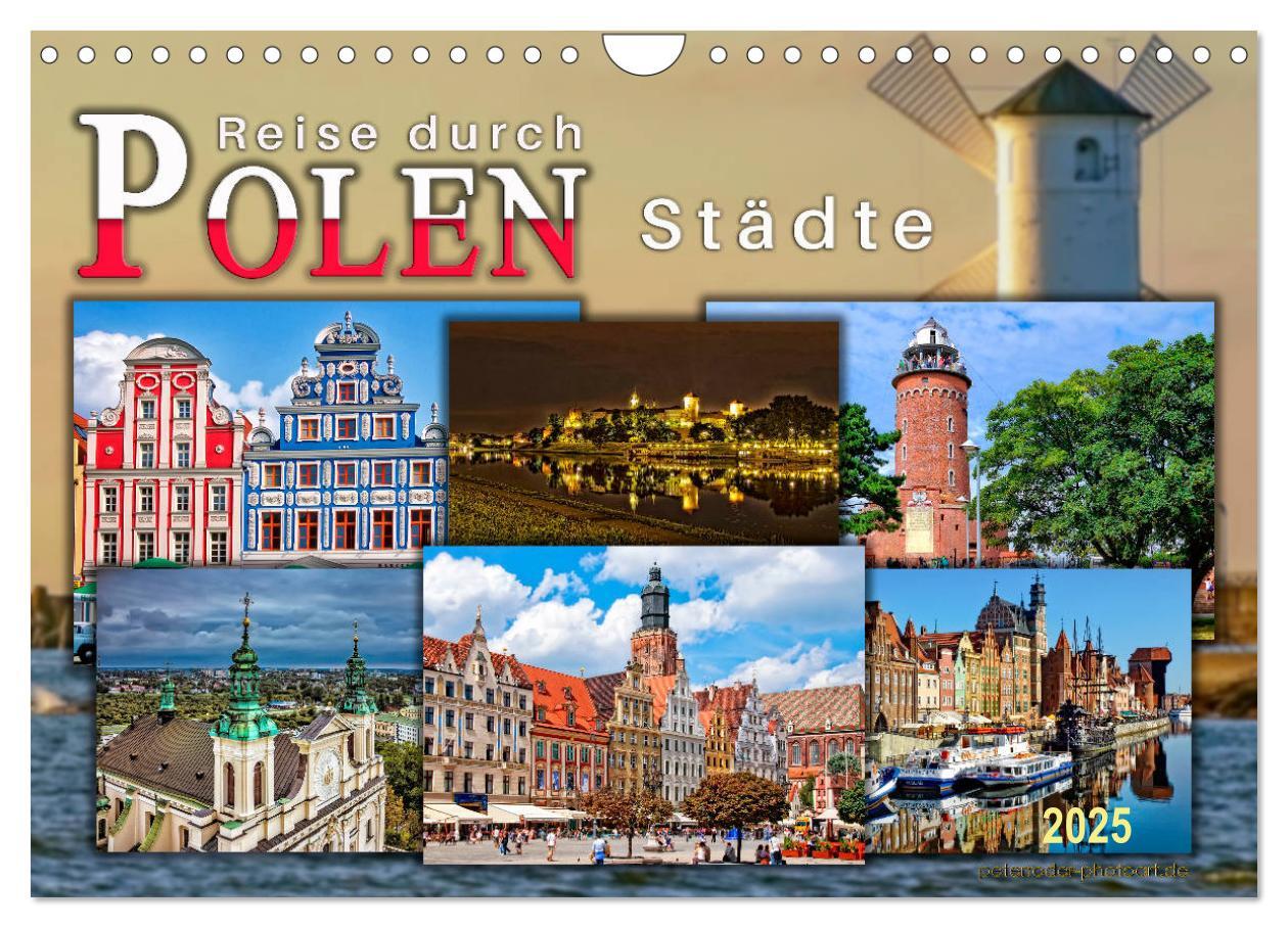 Cover: 9783435455577 | Reise durch Polen ¿ Städte (Wandkalender 2025 DIN A4 quer),...