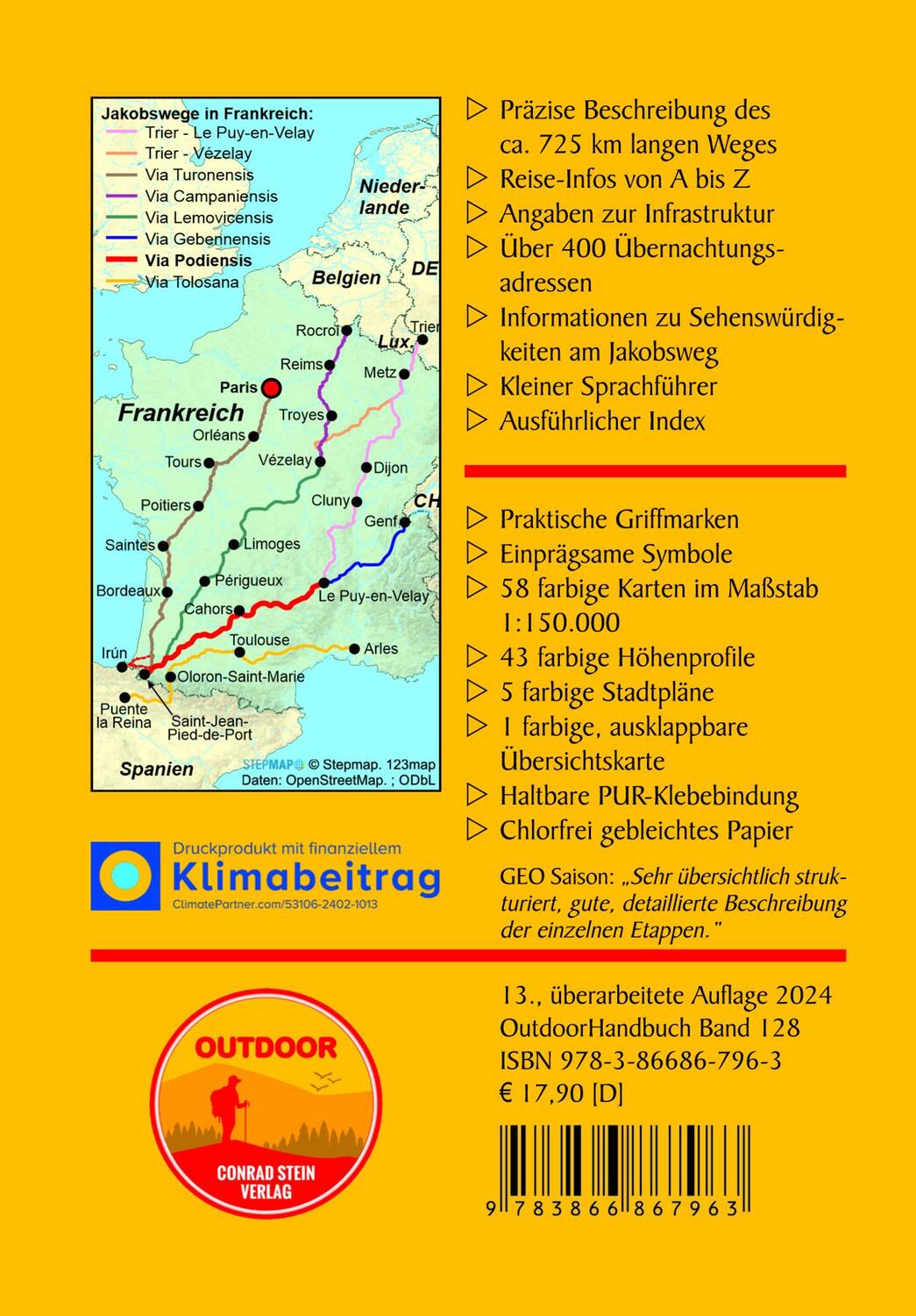 Rückseite: 9783866867963 | Frankreich: Jakobsweg Via Podiensis | Hartmut Engel | Taschenbuch