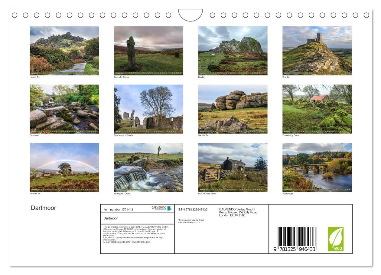 Bild: 9781325946433 | Dartmoor (Wall Calendar 2025 DIN A4 landscape), CALVENDO 12 Month...