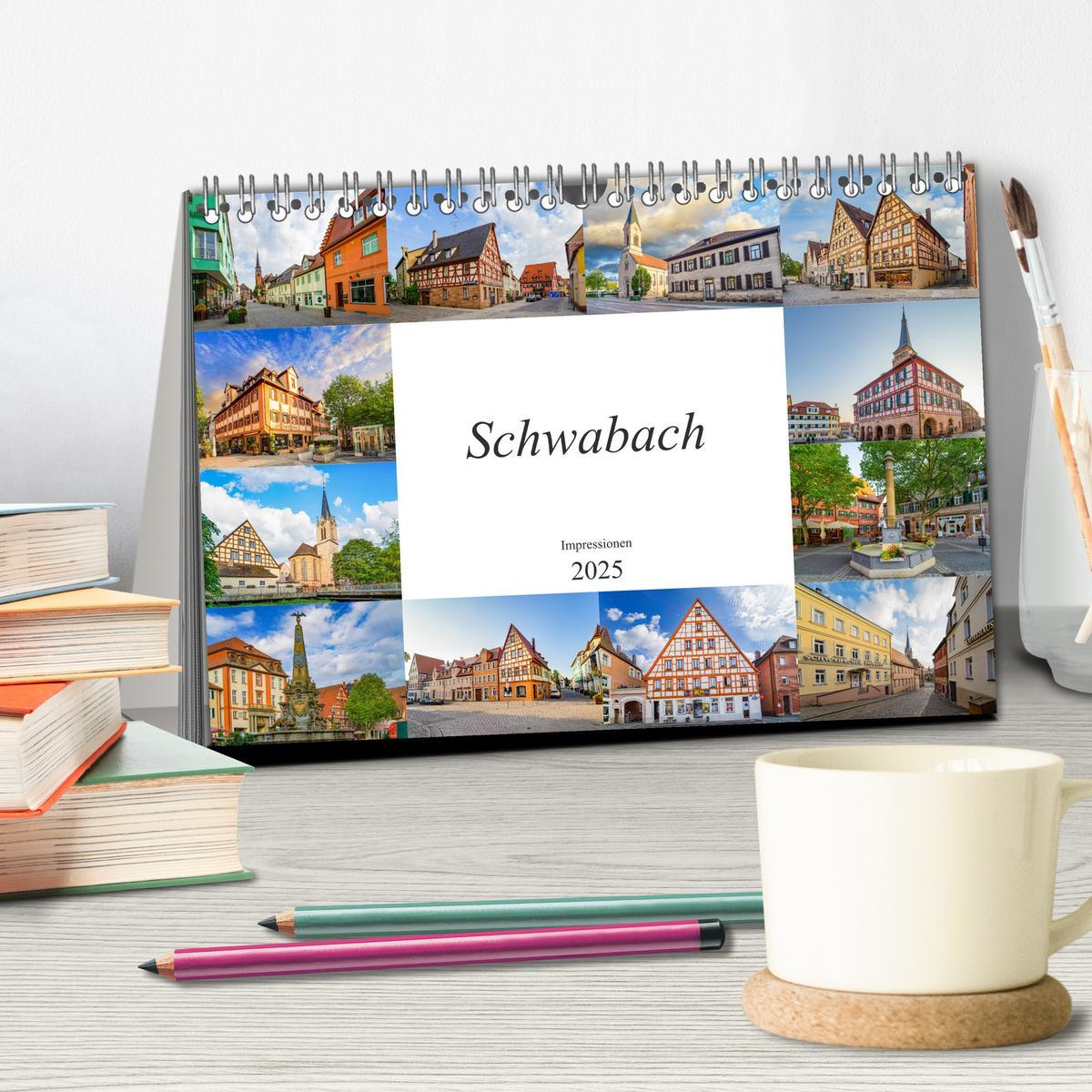 Bild: 9783435222896 | Schwabach Impressionen (Tischkalender 2025 DIN A5 quer), CALVENDO...