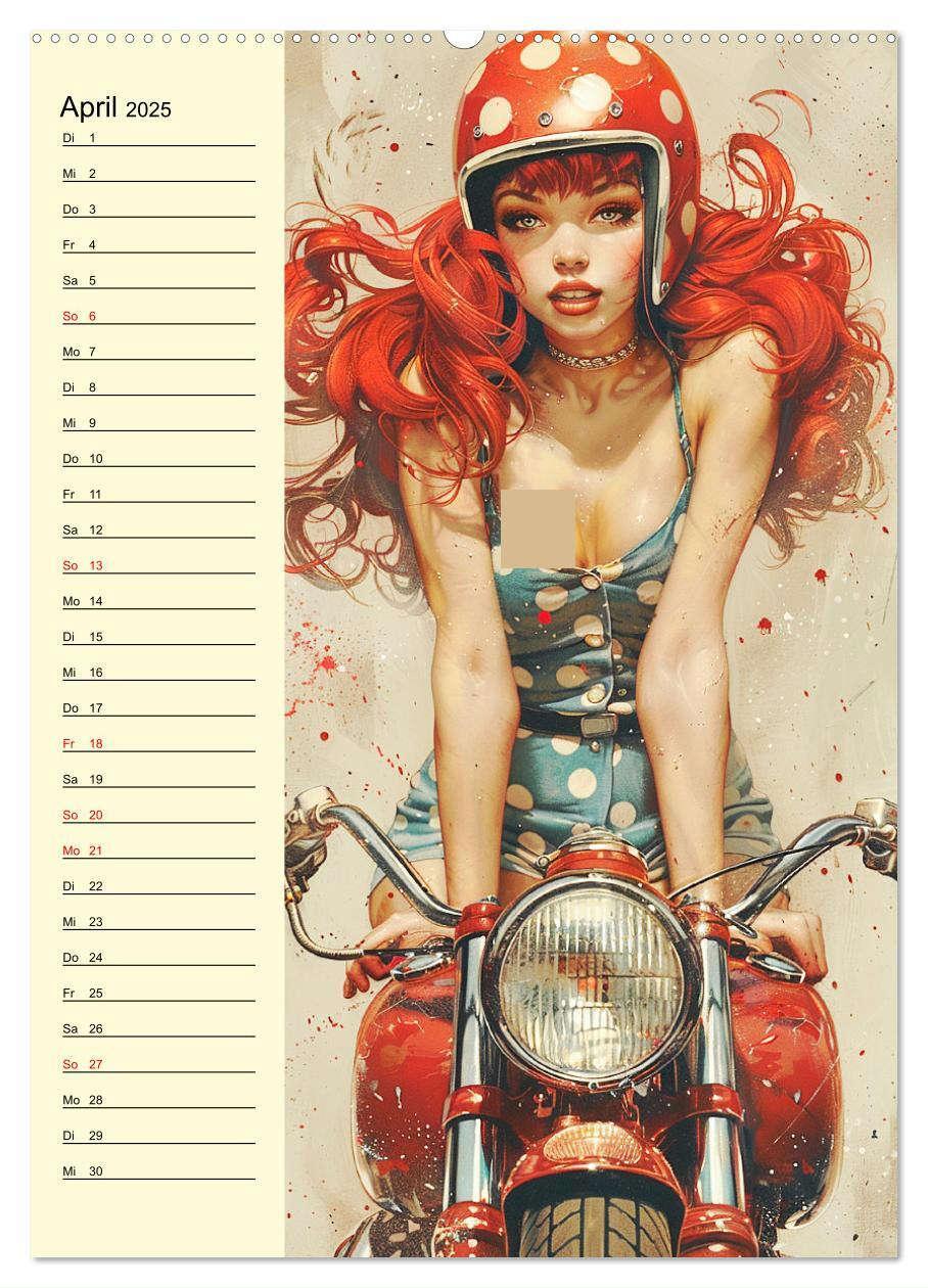 Bild: 9783457128794 | Sexy Pin-up-Girls. Moderne Kunst im Retro-Stil (Wandkalender 2025...