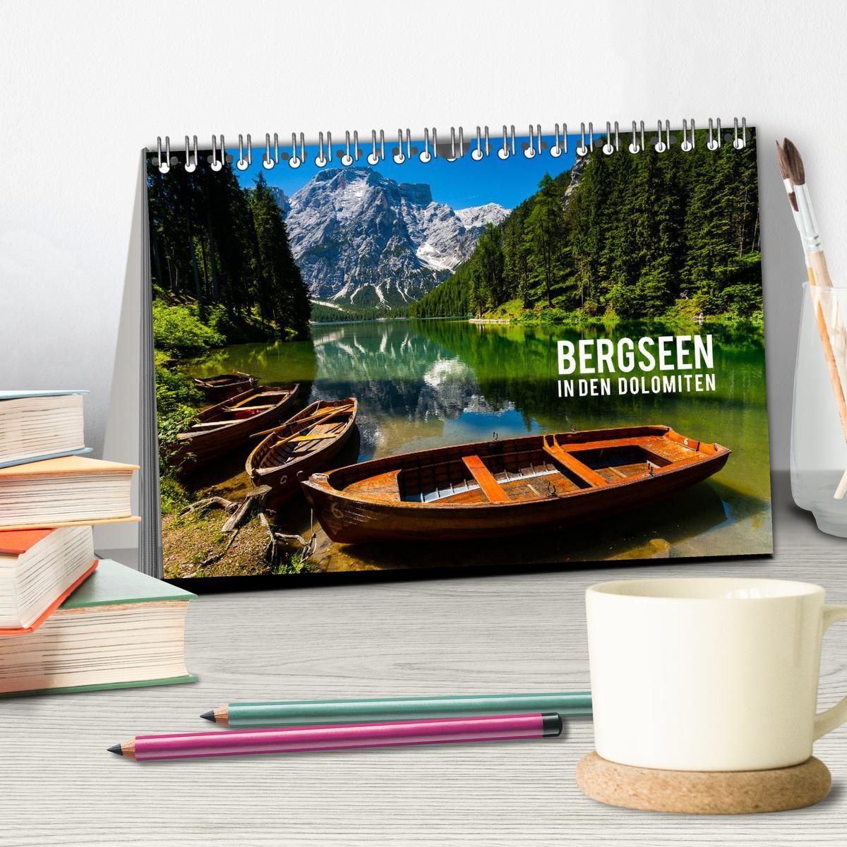 Bild: 9783435292035 | Bergseen in den Dolomiten (Tischkalender 2025 DIN A5 quer),...