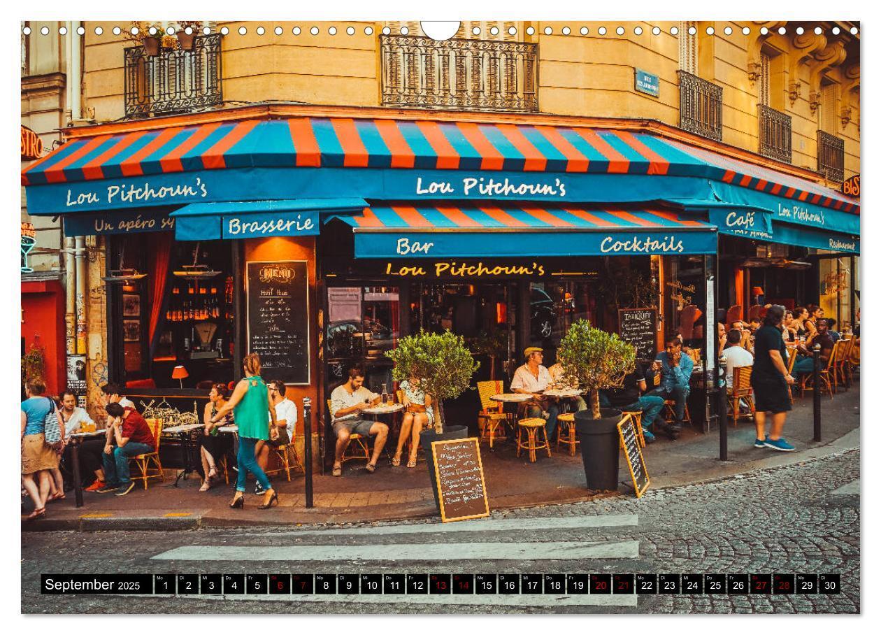 Bild: 9783435366309 | Paris Bistros (Wandkalender 2025 DIN A3 quer), CALVENDO Monatskalender