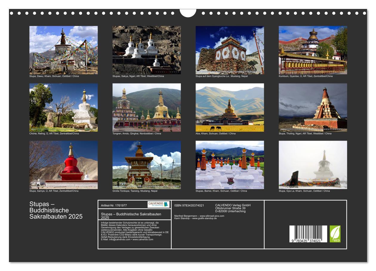 Bild: 9783435374021 | Stupas ¿ Buddhistische Sakralbauten 2025 (Wandkalender 2025 DIN A3...