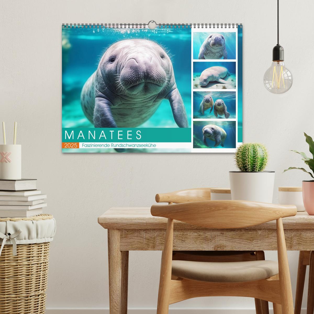 Bild: 9783383893056 | Manatees. Faszinierende Rundschwanzseekühe (Wandkalender 2025 DIN...