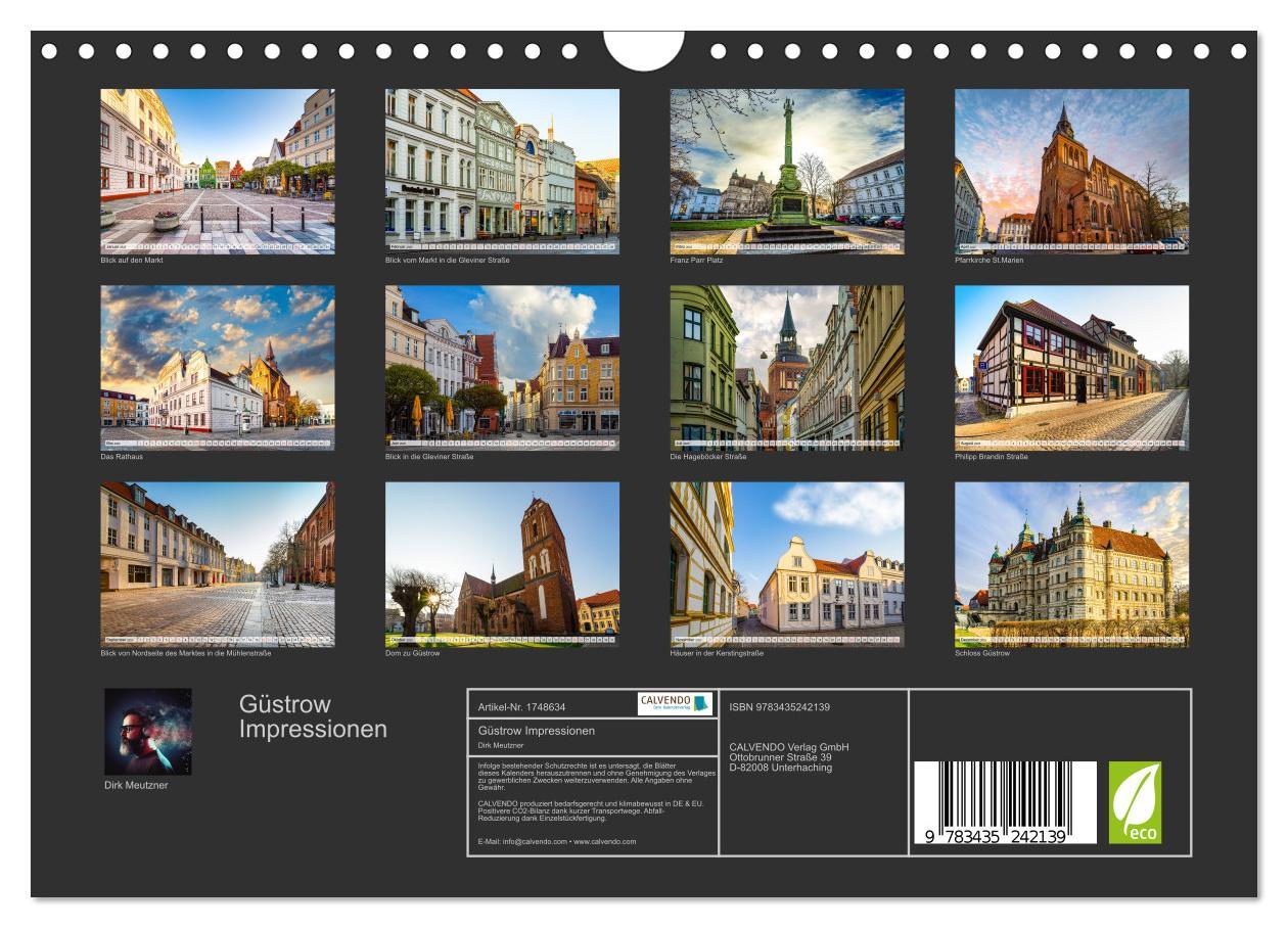 Bild: 9783435242139 | Güstrow Impressionen (Wandkalender 2025 DIN A4 quer), CALVENDO...