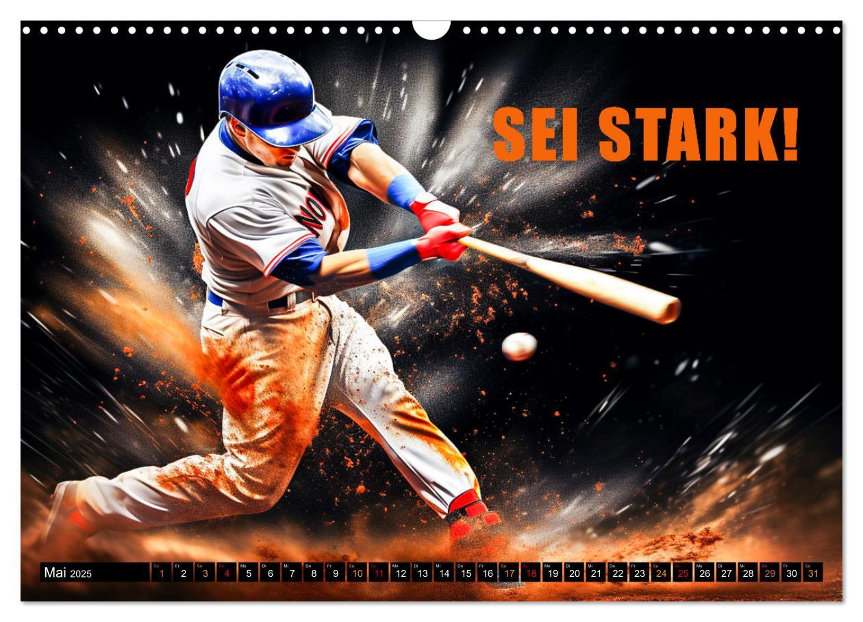 Bild: 9783383862311 | Baseball und Motivation (Wandkalender 2025 DIN A3 quer), CALVENDO...