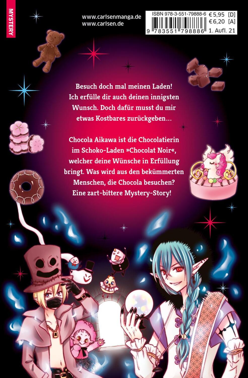 Rückseite: 9783551798886 | Die Schokohexe 18 | romantic flambé Der schokosüße Mysterymanga!