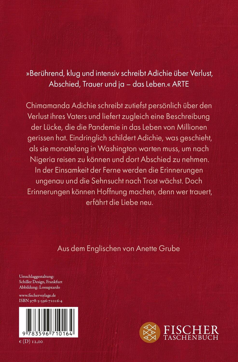 Rückseite: 9783596710164 | Trauer ist das Glück, geliebt zu haben | Chimamanda Ngozi Adichie