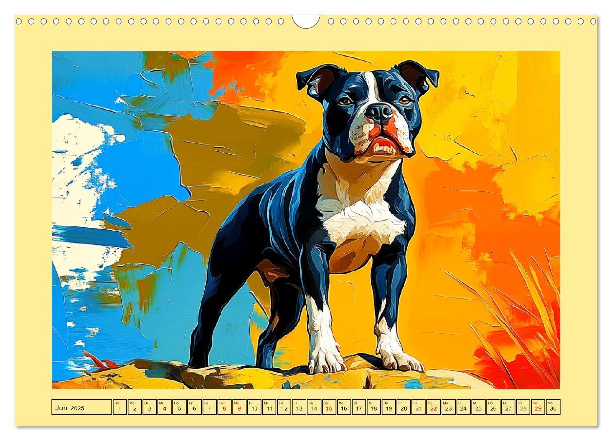 Bild: 9783457202593 | Pit Bulls und Familie. Bunte Bull Breed Schönheiten (Wandkalender...