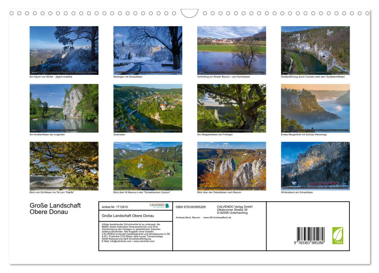 Bild: 9783383895289 | Große Landschaft Obere Donau (Wandkalender 2025 DIN A3 quer),...