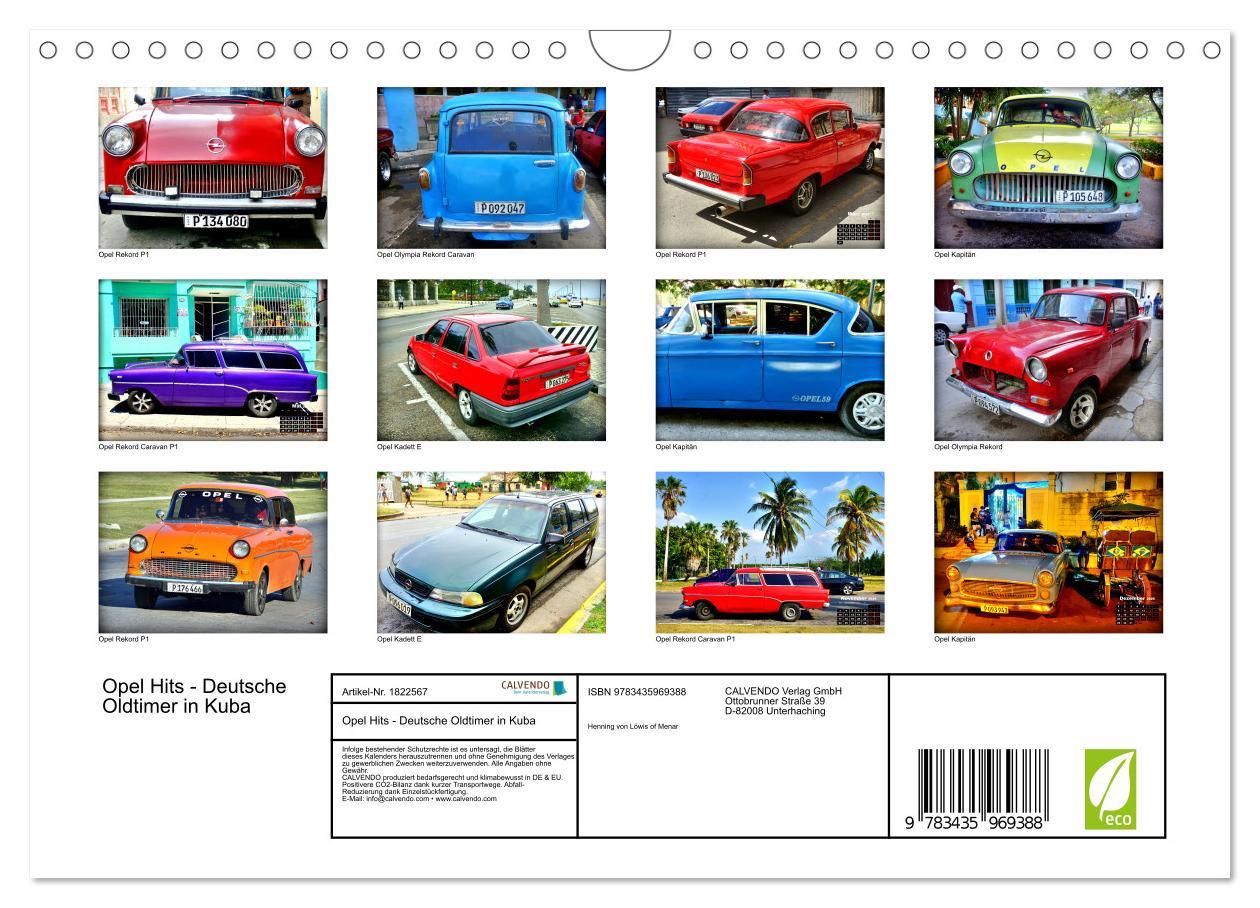 Bild: 9783435969388 | Opel Hits - Deutsche Oldtimer in Kuba (Wandkalender 2025 DIN A4...