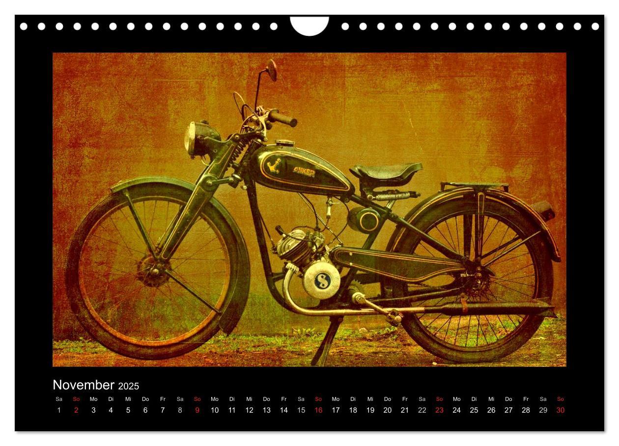 Bild: 9783435839957 | Motorrad Oldtimer (Wandkalender 2025 DIN A4 quer), CALVENDO...