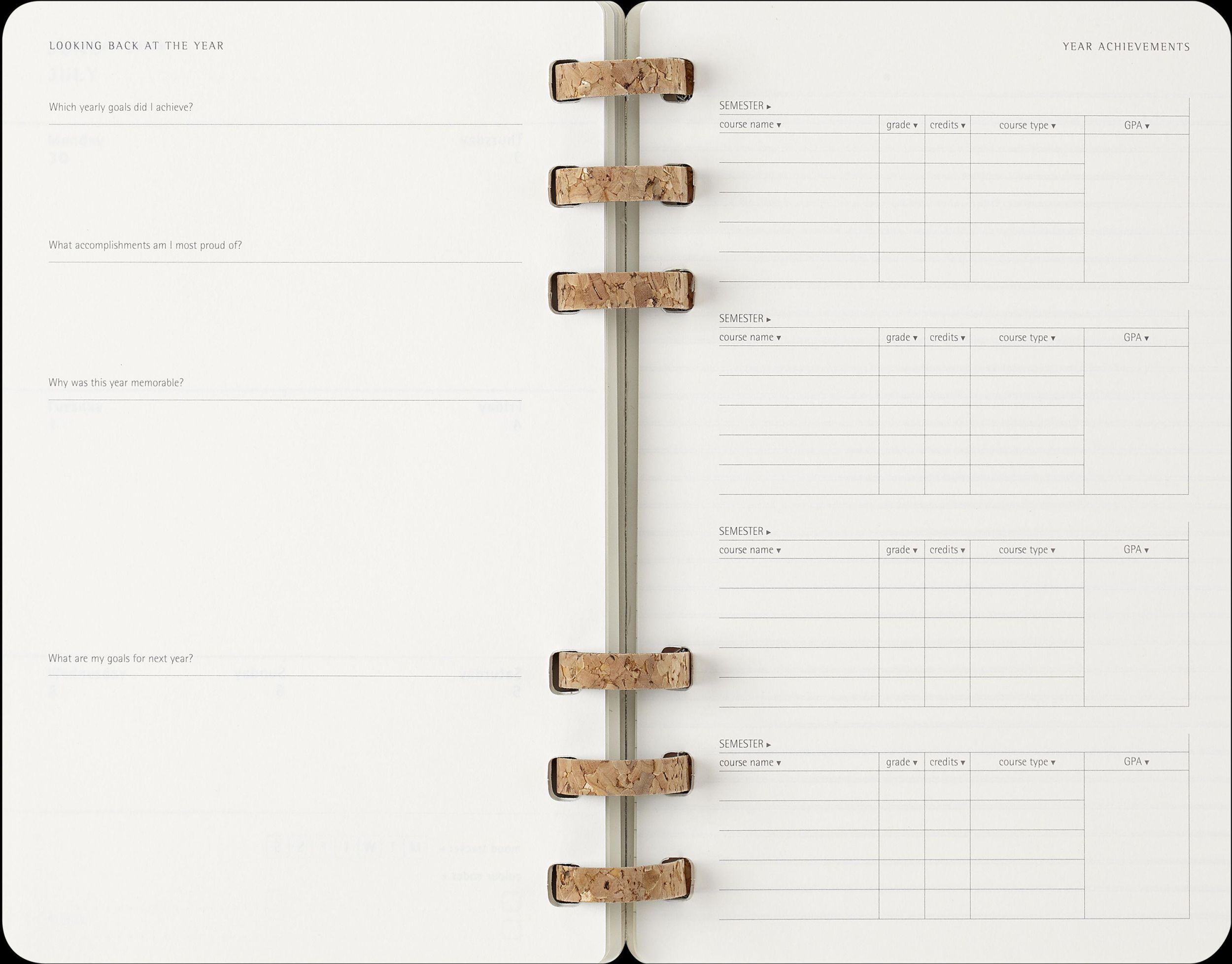 Bild: 8056999271718 | Moleskine 12 Monate Planer mit Spiralbindung, L/A5, Weicher...