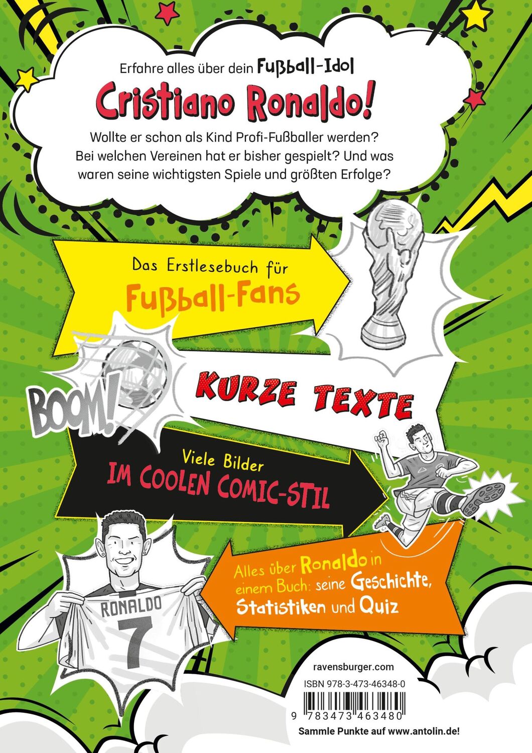 Rückseite: 9783473463480 | Fußball-Stars - Alles über Ronaldo. Vom Fußball-Talent zum...