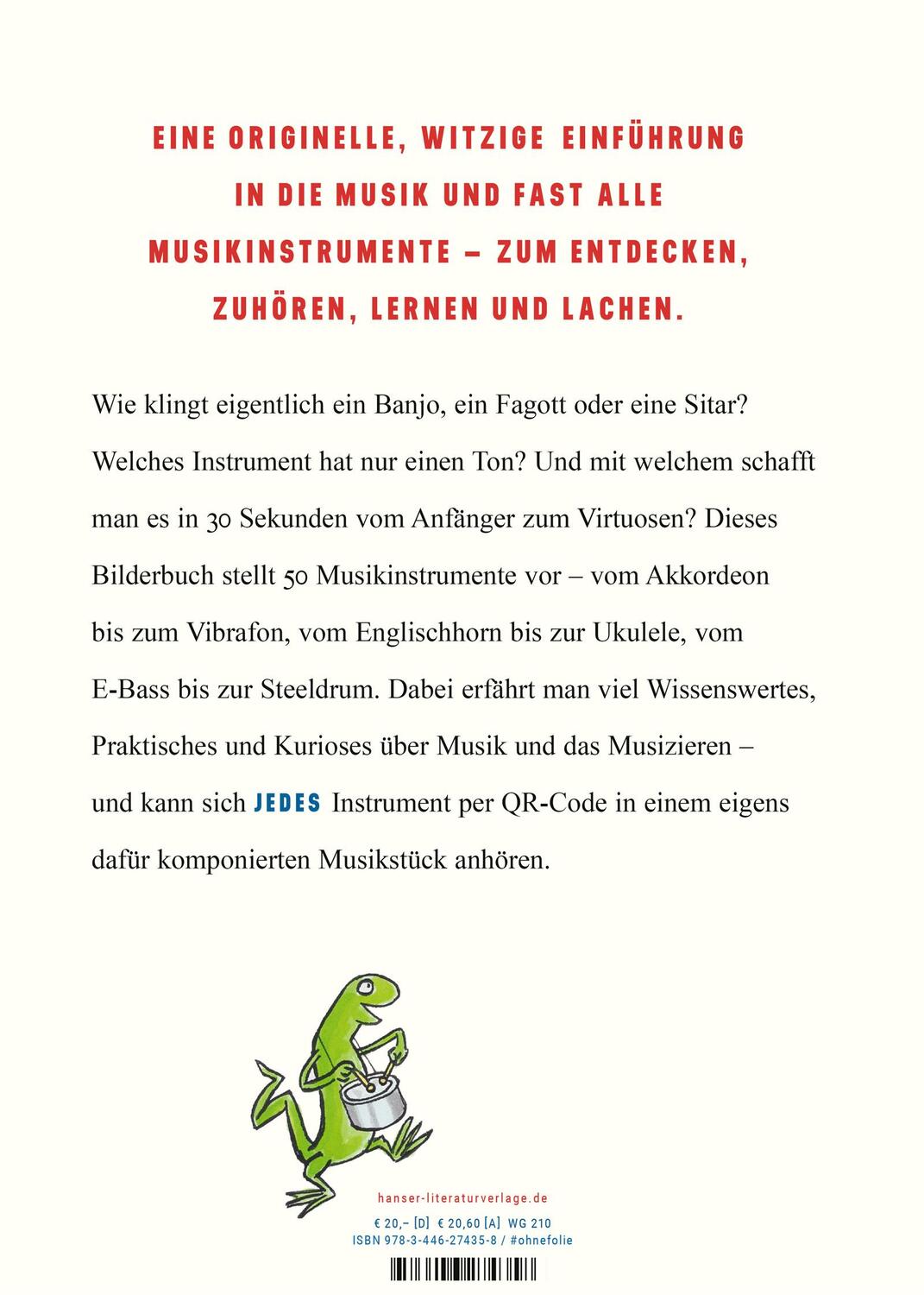 Bild: 9783446274358 | Hört sich gut an | 50 Instrumente und wie sie klingen | Buch | 112 S.