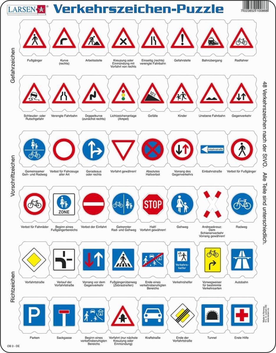 Cover: 7023852100868 | Puzzle - Verkehrszeichen Deutschland | Puzzle | Larsen