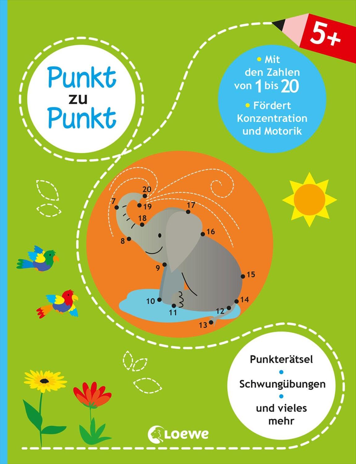 Cover: 9783743206915 | Punkt zu Punkt - Mit den Zahlen von 1 bis 20 (grün) | Elena Hein