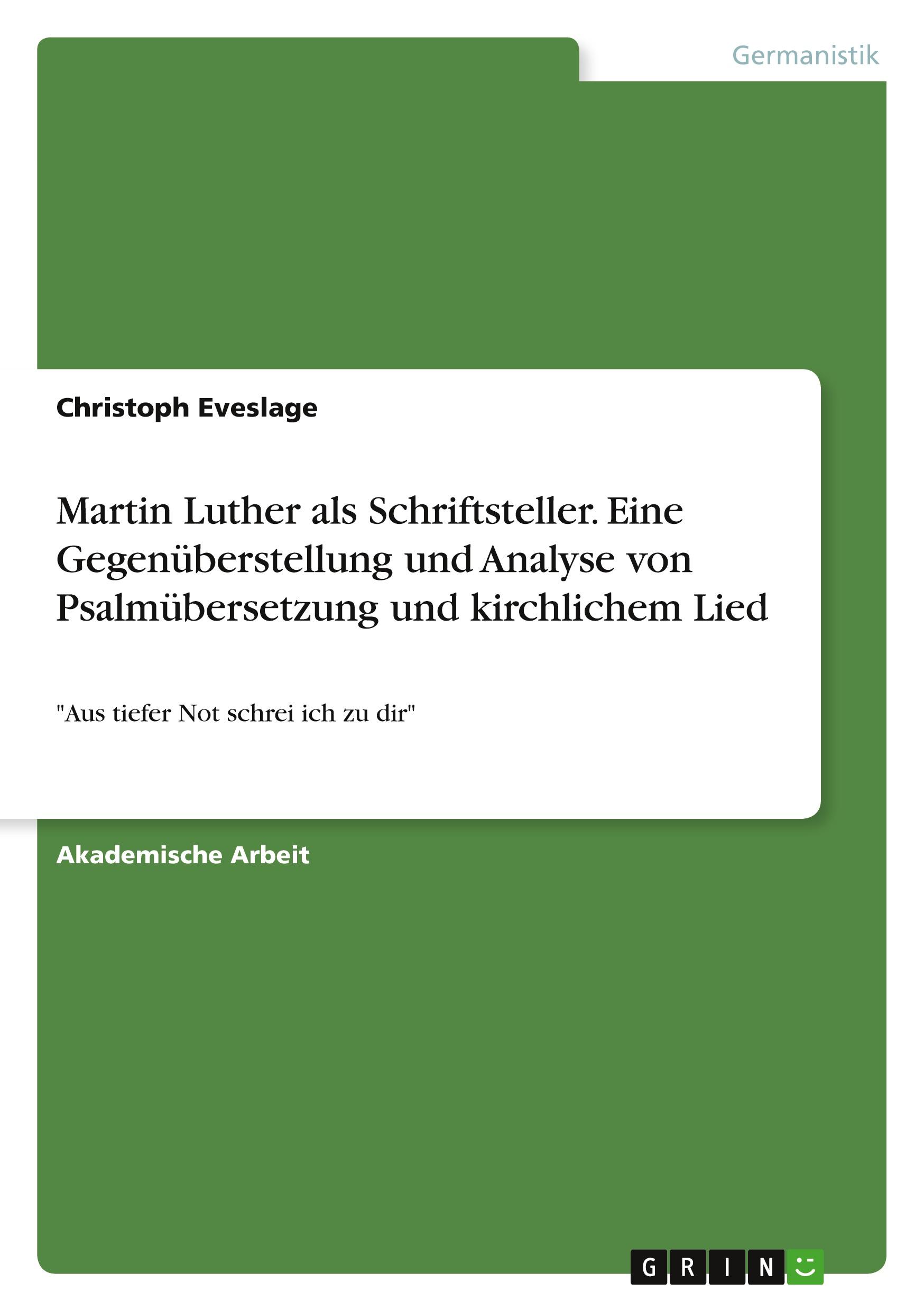 Cover: 9783346698216 | Martin Luther als Schriftsteller. Eine Gegenüberstellung und...