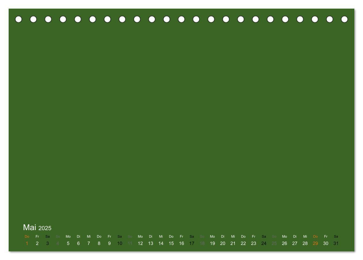 Bild: 9783435767496 | Bastelkalender - dunkel Grün (Tischkalender 2025 DIN A5 quer),...