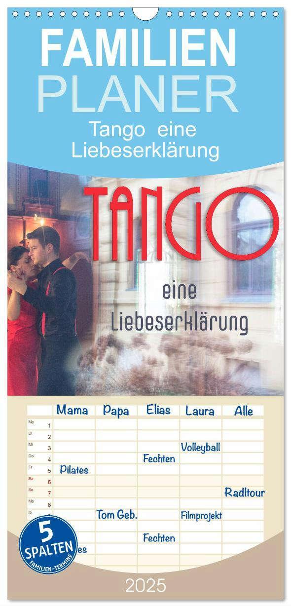 Cover: 9783457101094 | Familienplaner 2025 - Tango eine Liebeserklärung mit 5 Spalten...