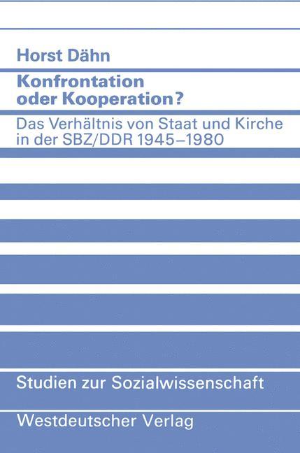 Cover: 9783531115795 | Konfrontation oder Kooperation? | Horst Dähn | Taschenbuch | Paperback