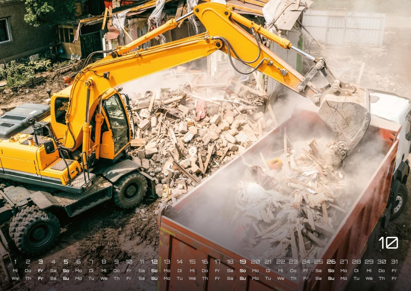 Bild: 9783986733834 | Baumaschinen - gigantische Bauhelfer - 2025 - Kalender DIN A2 | 15 S.