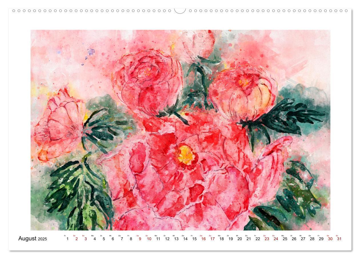 Bild: 9783383977060 | Blüten &amp; Blumen Aquarelle - Farbenfrohe Schönheiten (Wandkalender...