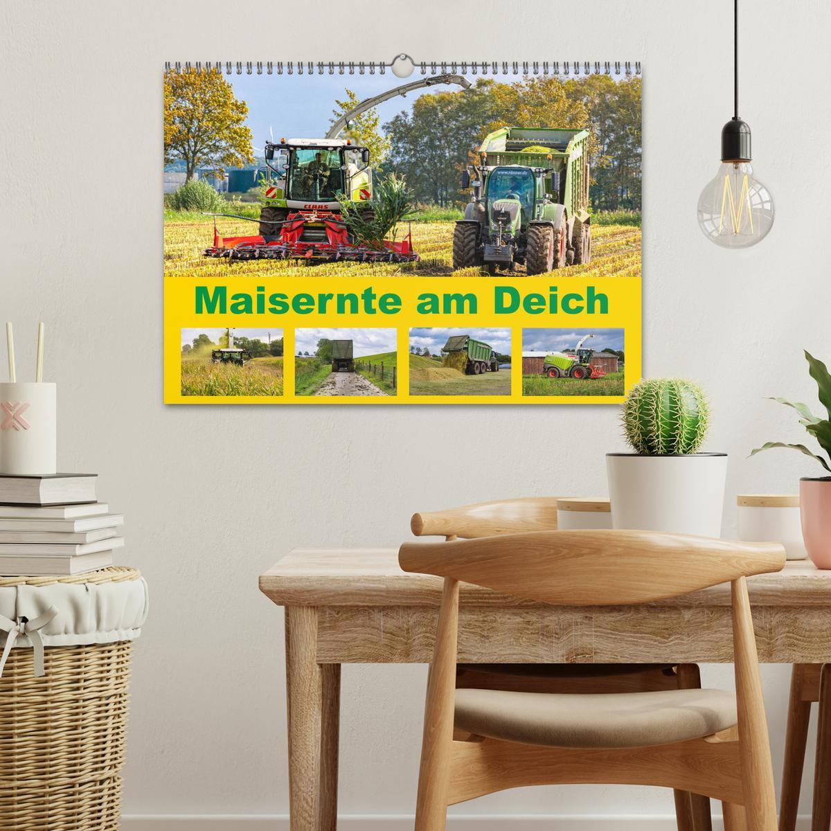 Bild: 9783435190553 | Maisernte am Deich (Wandkalender 2025 DIN A3 quer), CALVENDO...