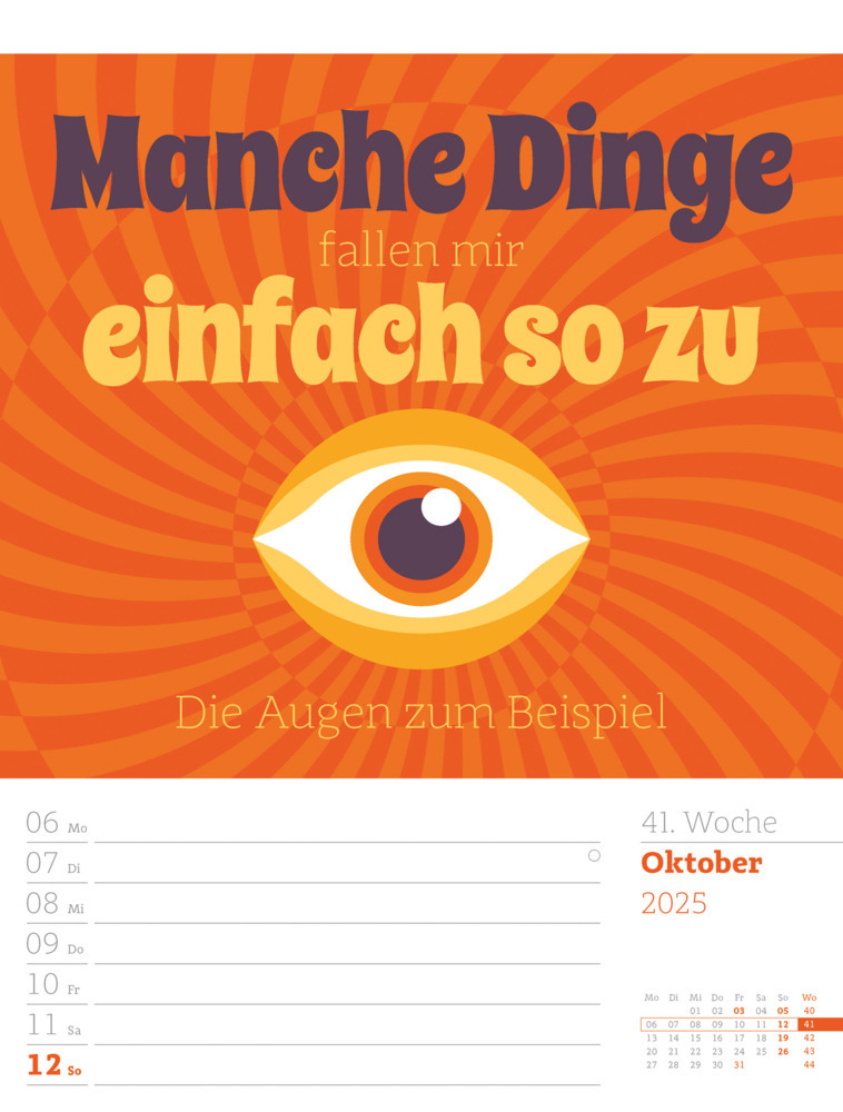 Bild: 9783838425955 | Klartext Sprüchekalender - Wochenplaner Kalender 2025 | Kunstverlag