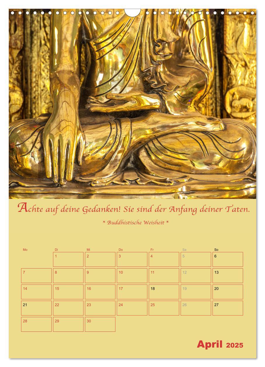 Bild: 9783435928125 | BUDDHA IN GOLD - Mit buddhistischen Sprüchen (Wandkalender 2025 DIN...