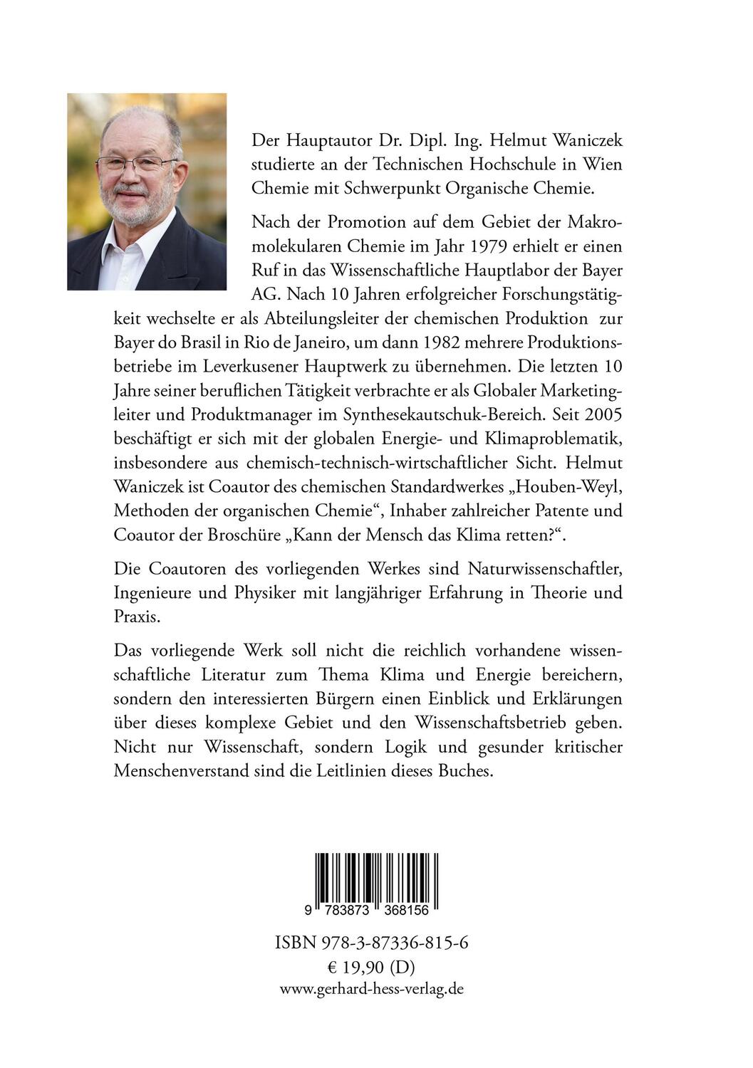 Rückseite: 9783873368156 | Was Sie immer schon über die ¿Energiewende¿ wissen wollten | Waniczek