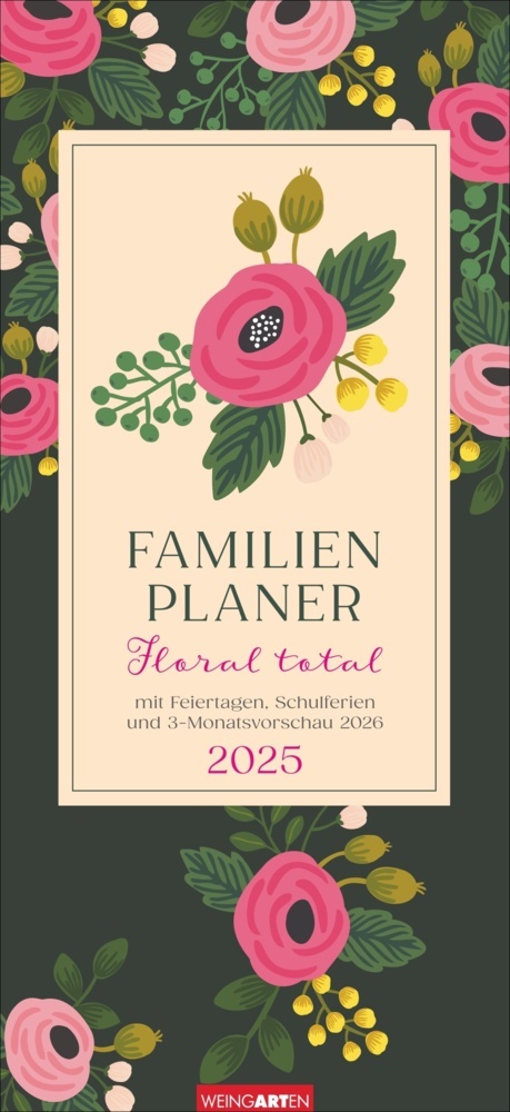 Cover: 9783839901175 | Floral total Familienplaner 2025 | Kalender | Spiralbindung | 15 S.