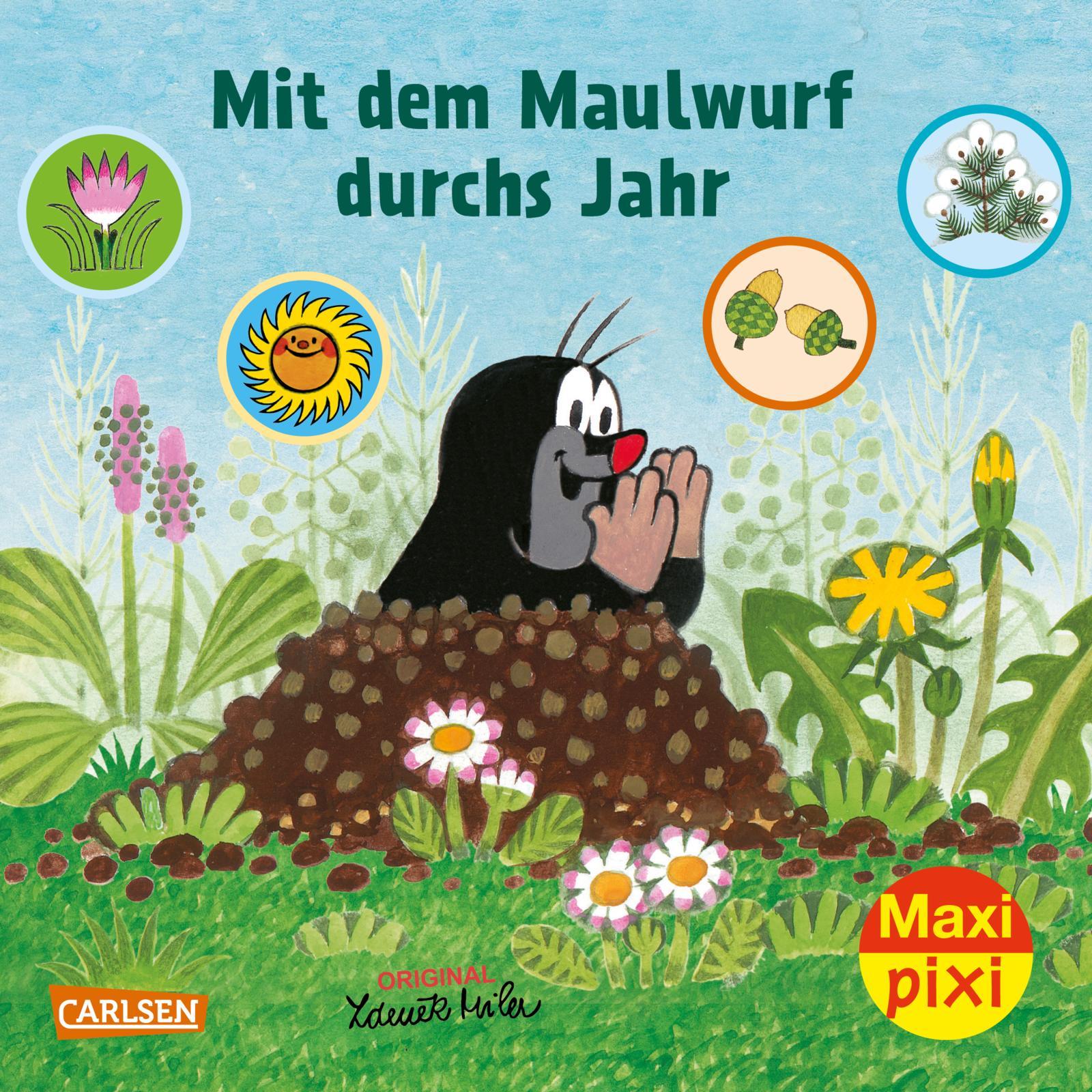 Cover: 9783551059543 | Maxi Pixi 405: VE 5 Mit dem Maulwurf durchs Jahr (5 Exemplare) | 2023