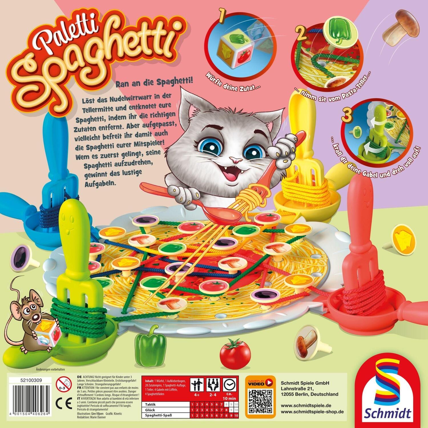 Bild: 4001504406264 | Paletti Spaghetti | KINDERSPIELE | Spiel | Deutsch | 2022 | Schmidt