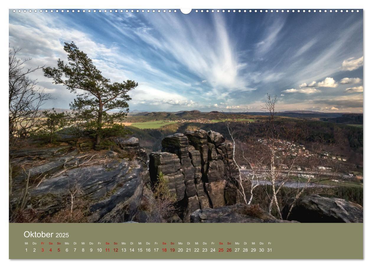 Bild: 9783383939969 | Auf den Bergen der Sächsischen Schweiz (Wandkalender 2025 DIN A2...