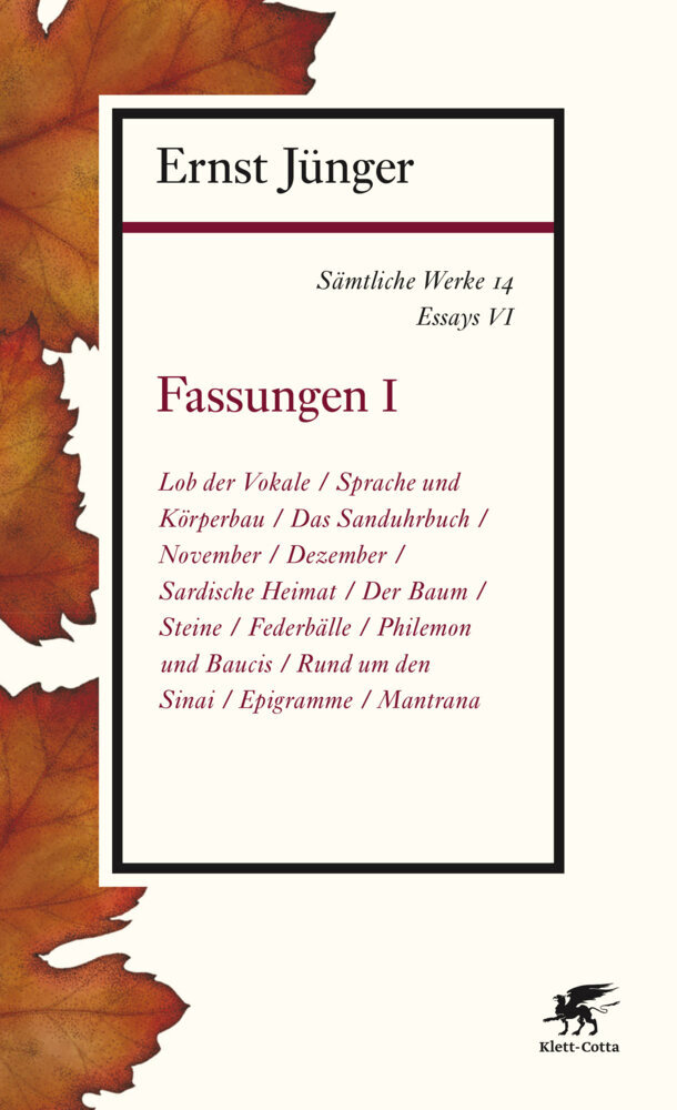 Cover: 9783608963144 | Fassungen. Tl.1 | Essays VI | Ernst Jünger | Taschenbuch | 547 S.