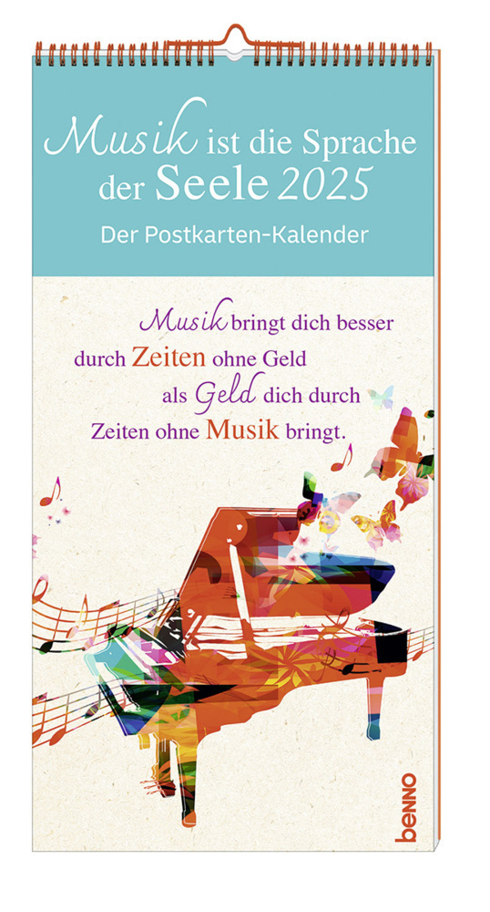 Cover: 9783746265049 | Musik ist die Sprache der Seele 2025 | Der Postkarten-Kalender | 12 S.