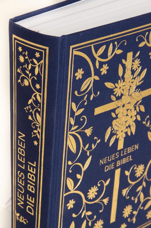 Bild: 9783417020144 | Neues Leben. Die Bibel - Golden Grace Edition, Marineblau | Preston