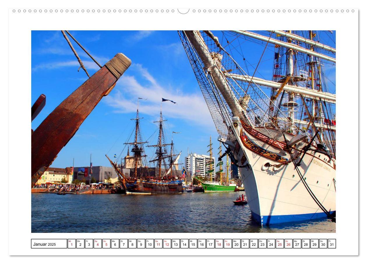 Bild: 9783435580378 | Windjammer - Bremerhaven (Wandkalender 2025 DIN A2 quer), CALVENDO...